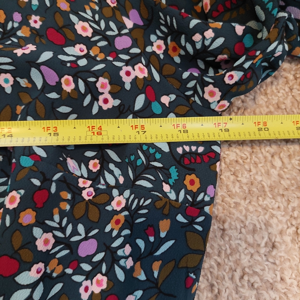 Talbots Flowing Flounce Hem Fit & Flare Floral Floral Dress Size‎ 10 - Picture 7 of 9